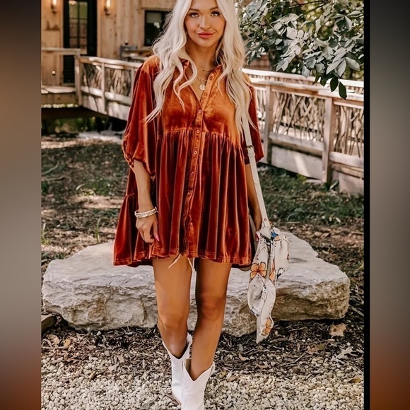 Solid Button Front Ruffle Trim Blouse, Vintage Half Sleeve Blouse - Picture 2 of 3